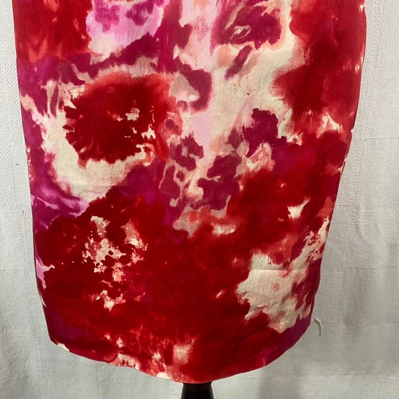 Adrianna Papell Red & Pink Sheath Dress Size 10 - Picture 4 of 16